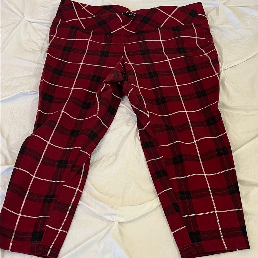 Torrid Red and Black Plaid Pants